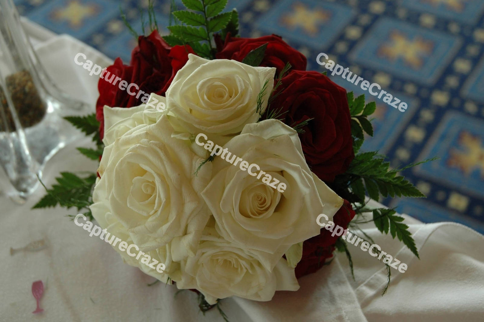 White & Red Roses